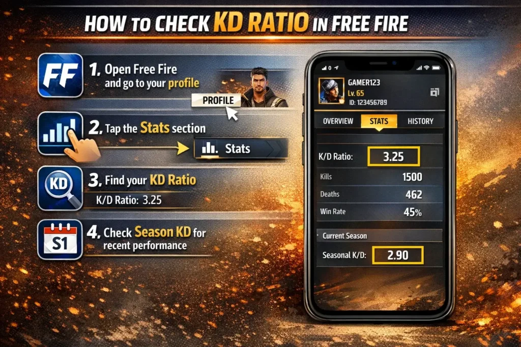 How to Check KD Ratio in Free Fire
