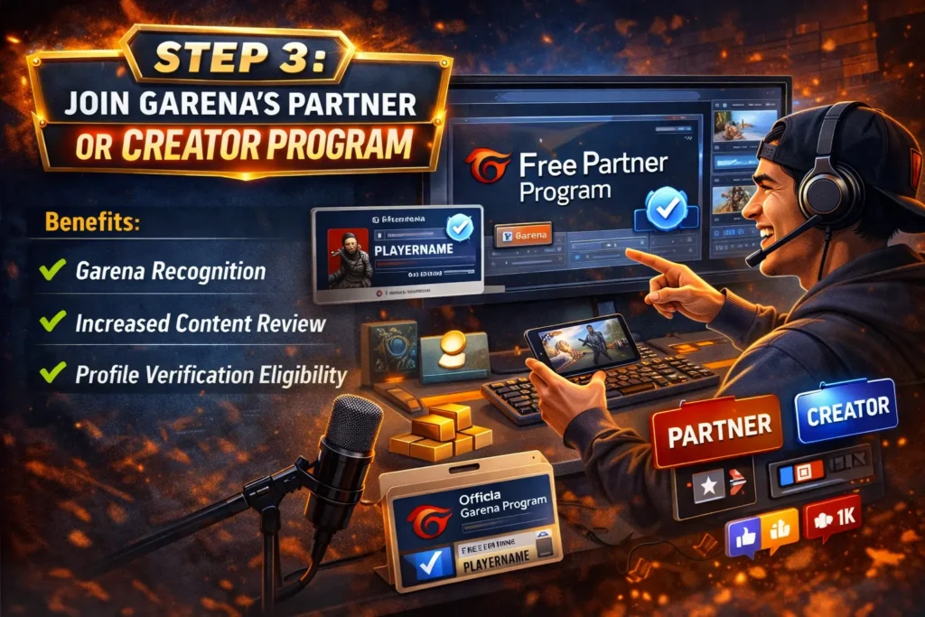 Join Garena’s Partner or Creator Program