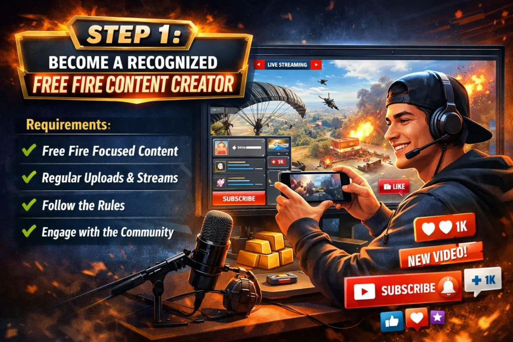 Become a Recognized Free Fire Content Creator