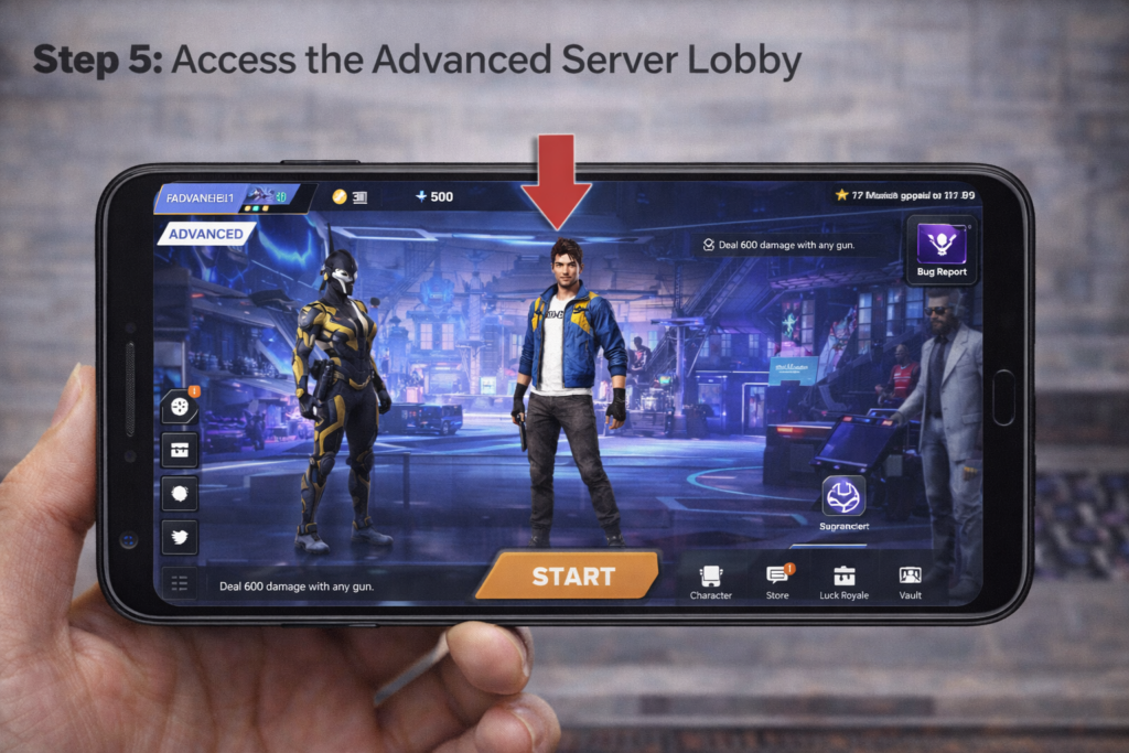 Step 5: Access the Advanced Server Lobby