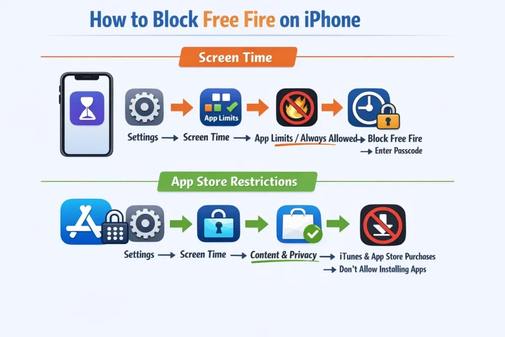 How to Block Free Fire on iPhone