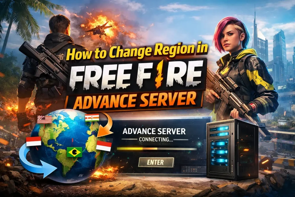 How to change region in Free Fire advance server